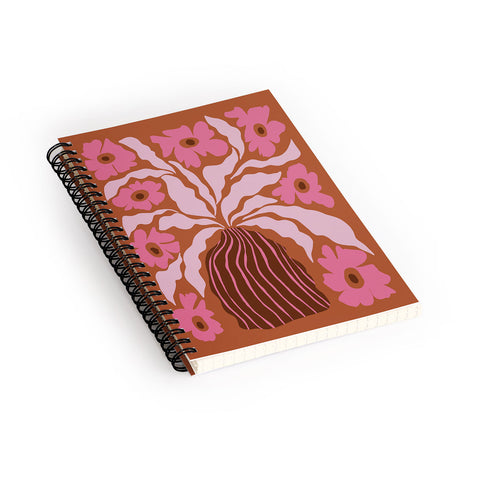 Miho Midcentury blooming pot Spiral Notebook