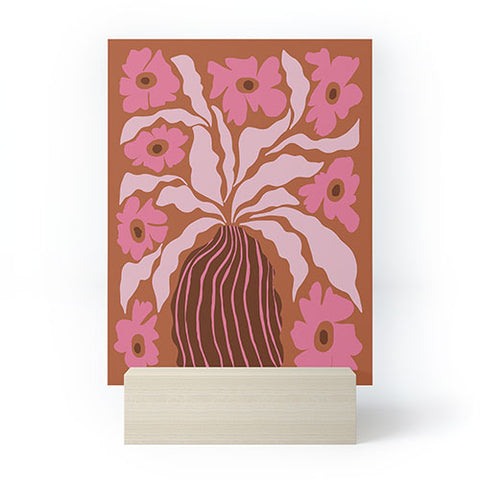 Miho Midcentury blooming pot Mini Art Print