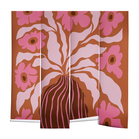 Miho Midcentury blooming pot Wall Mural