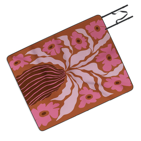 Miho Midcentury blooming pot Picnic Blanket