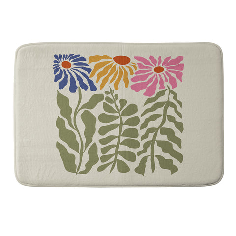 Miho MidCentury floral Memory Foam Bath Mat