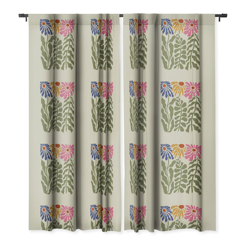 Miho MidCentury floral Blackout Window Curtain