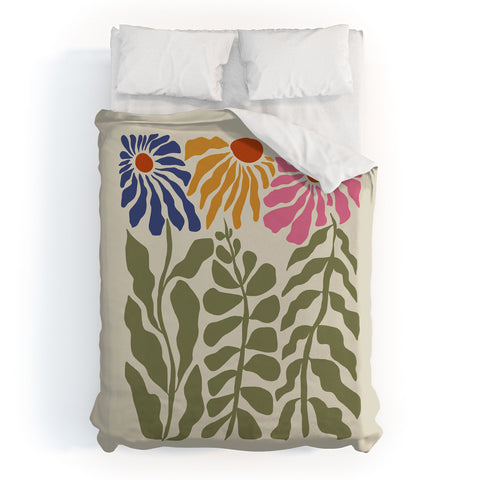 Miho MidCentury floral Duvet Cover