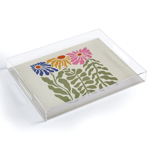 Miho MidCentury floral Acrylic Tray