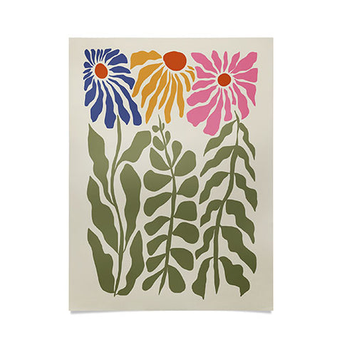 Miho MidCentury floral Poster