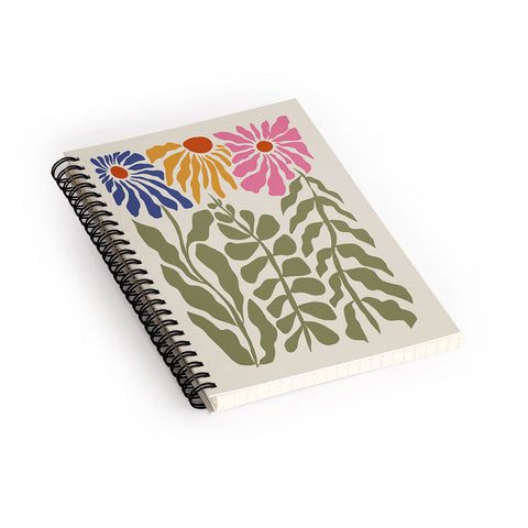 Miho MidCentury floral Spiral Notebook