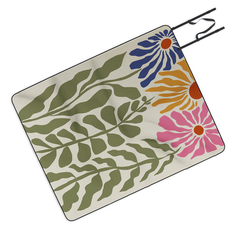 Miho MidCentury floral Picnic Blanket