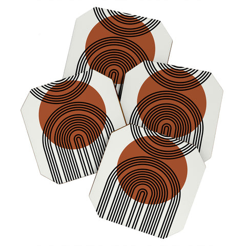 Miho minimal classic arch Coaster Set