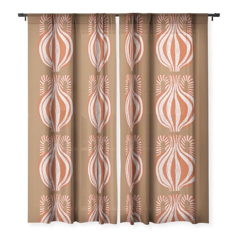 Miho Minimal Pottery 1 Sheer Window Curtain
