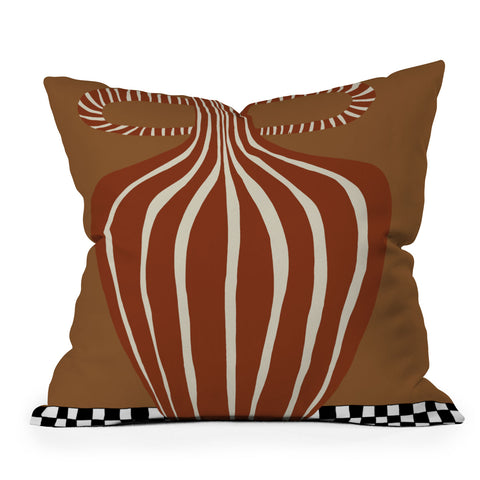 Miho Minimal Pottery 2 Outdoor Throw Pillow