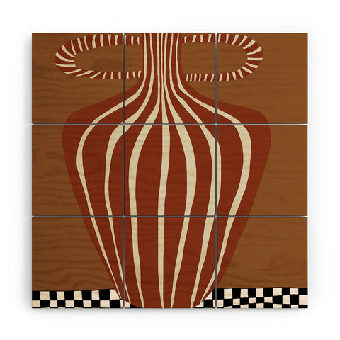 Miho Minimal Pottery 2 Wood Wall Mural