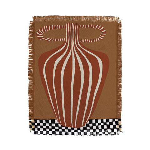 Miho Minimal Pottery 2 Throw Blanket