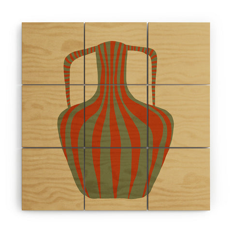 Miho Minimal Pottery 3 Wood Wall Mural