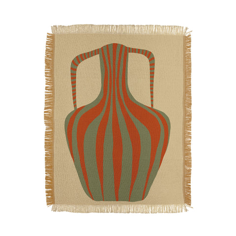 Miho Minimal Pottery 3 Throw Blanket