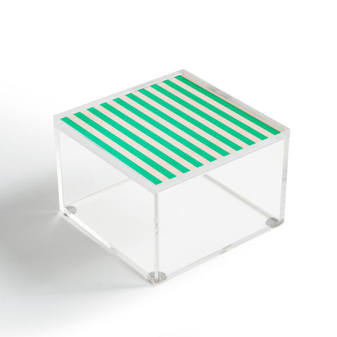 Miho minted stripe Acrylic Box