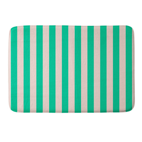 Miho minted stripe Memory Foam Bath Mat