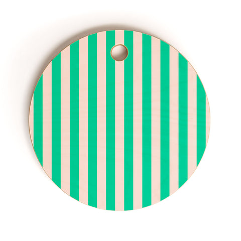 Miho minted stripe Cutting Board Round