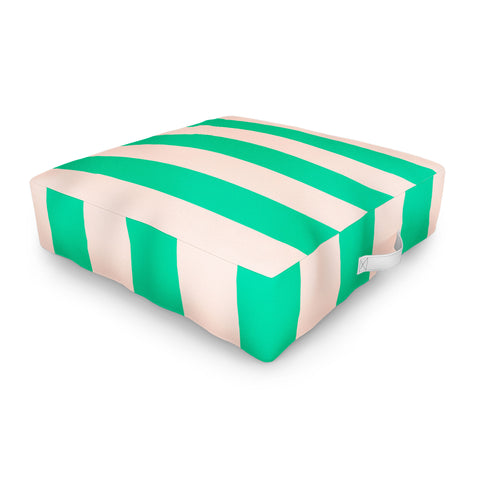 Miho minted stripe Outdoor Floor Cushion