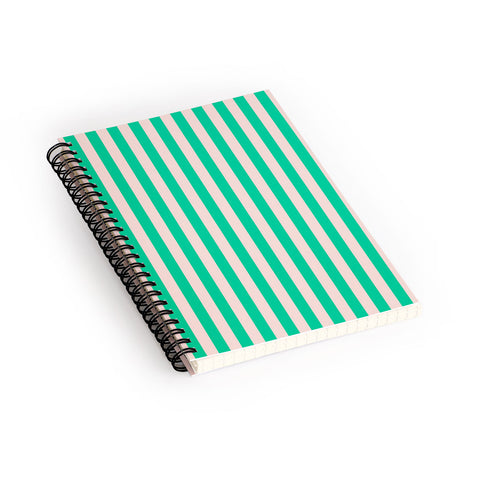 Miho minted stripe Spiral Notebook