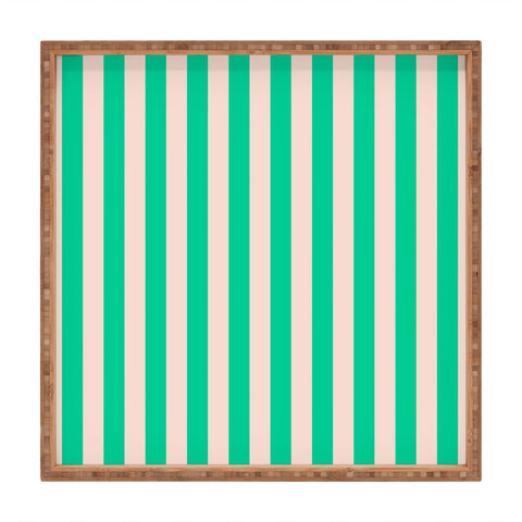 Miho minted stripe Square Tray