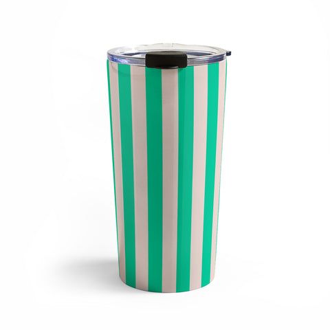 Miho minted stripe Travel Mug