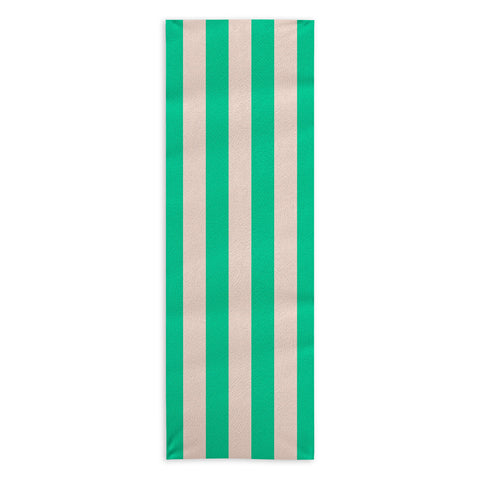 Miho minted stripe Yoga Towel