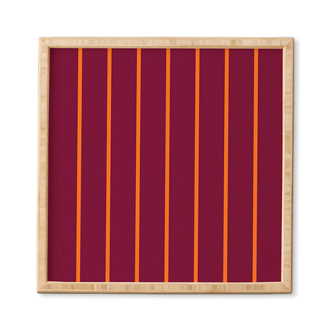 Miho orange stripe Framed Wall Art
