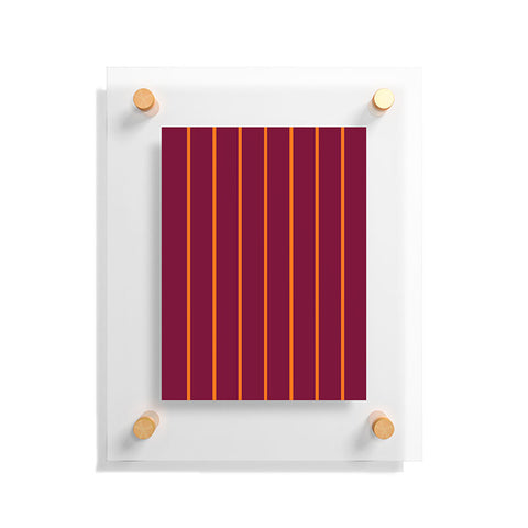 Miho orange stripe Floating Acrylic Print