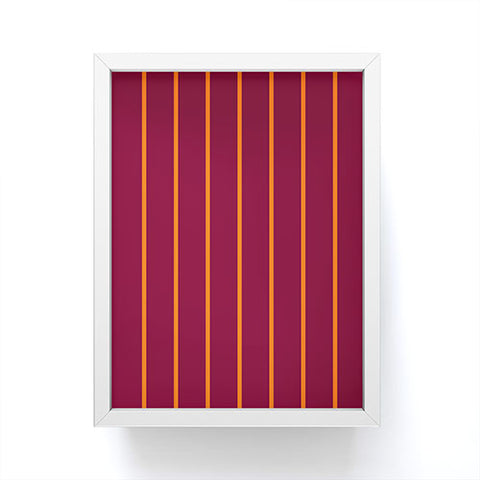 Miho orange stripe Framed Mini Art Print