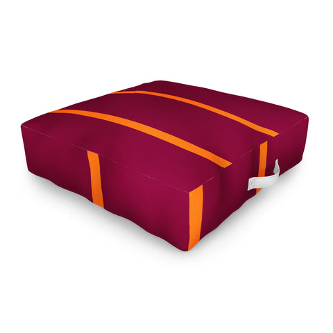 Miho orange stripe Outdoor Floor Cushion