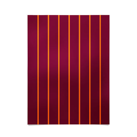 Miho orange stripe Poster