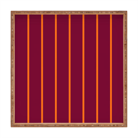 Miho orange stripe Square Tray
