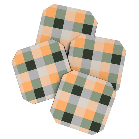 Miho retro color illusion Coaster Set