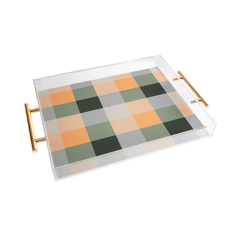 Miho retro color illusion Acrylic Tray
