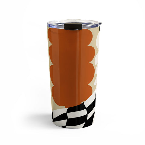 Miho Vintage matisse floral check Travel Mug