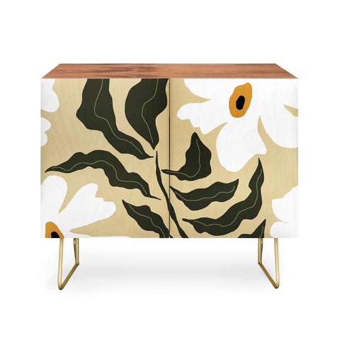 Miho White daisy I Credenza