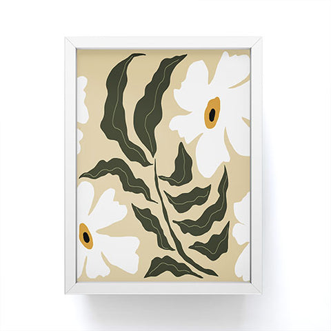 Miho White daisy I Framed Mini Art Print