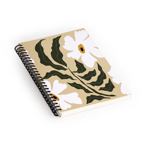 Miho White daisy I Spiral Notebook