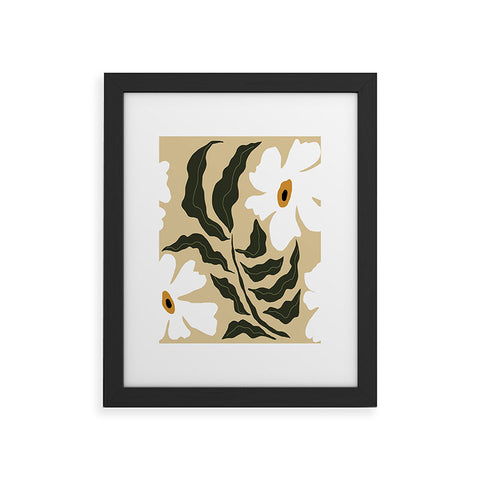 Miho White daisy I Framed Art Print