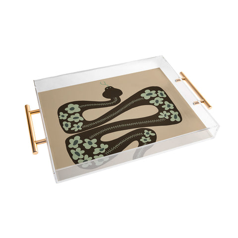 Miho wild and free green anaconda Acrylic Tray