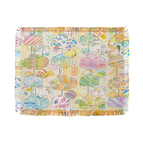 MIK wallflora Throw Blanket