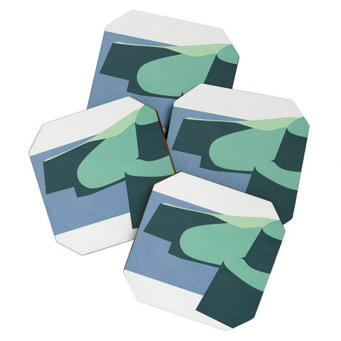 Mile High Studio Color and Shape Cliffs of Moher Coaster Set