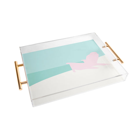 Mile High Studio Minimal Beach Chair Turquoise Acrylic Tray