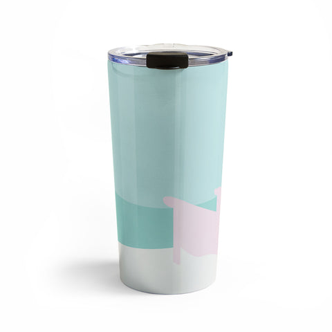 Mile High Studio Minimal Beach Chair Turquoise Travel Mug
