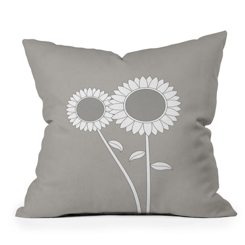 Mile High Studio Simply Folk Sunflowers Outdoor Throw Pillow