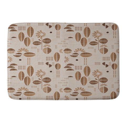 Mirimo Africa Flora Beige Memory Foam Bath Mat
