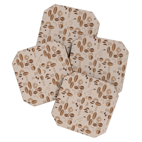Mirimo Africa Flora Beige Coaster Set