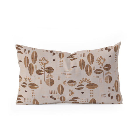Mirimo Africa Flora Beige Oblong Throw Pillow