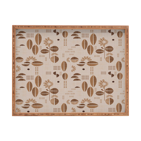 Mirimo Africa Flora Beige Rectangular Tray