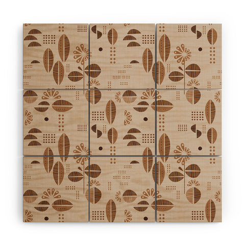 Mirimo Africa Flora Beige Wood Wall Mural